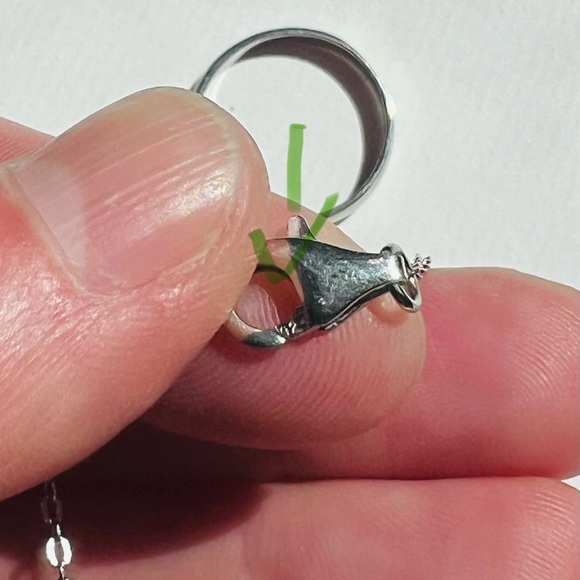 Sterling silver bracelet ring with cubic zirconia detail - Picture 5 of 5